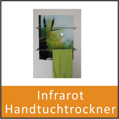 Jede Infrarotheizung von nuck kann zu einem Handtuchtrockner umgerüstet werden.